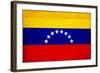 Venezuela Flag Design with Wood Patterning - Flags of the World Series-Philippe Hugonnard-Framed Art Print