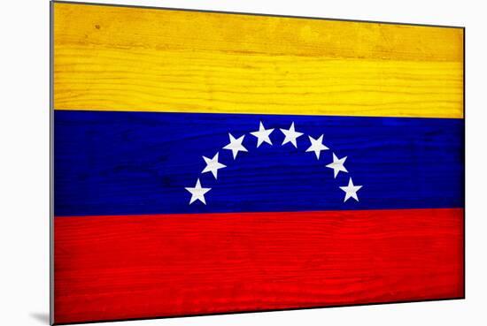 Venezuela Flag Design with Wood Patterning - Flags of the World Series-Philippe Hugonnard-Mounted Art Print