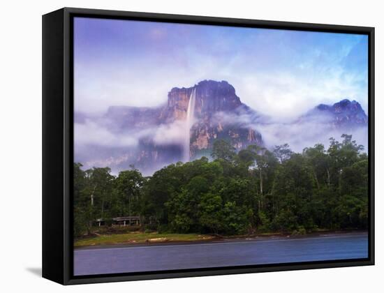 Venezuela, Guayana, Canaima National Park, Mist Swirls Round Angel Falls at Sunrise-Jane Sweeney-Framed Stretched Canvas