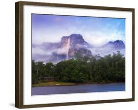 Venezuela, Guayana, Canaima National Park, Mist Swirls Round Angel Falls at Sunrise-Jane Sweeney-Framed Photographic Print