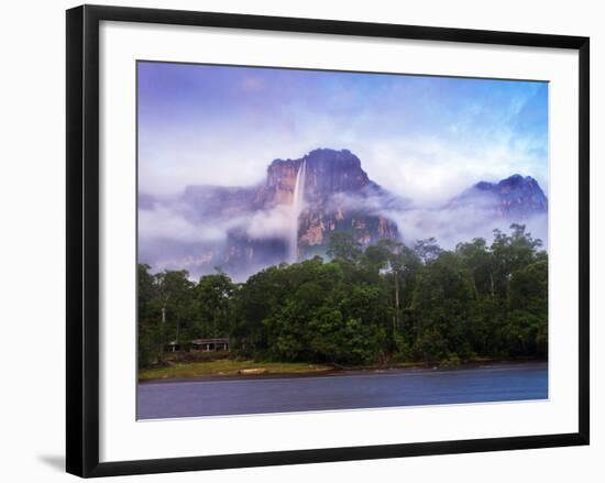 Venezuela, Guayana, Canaima National Park, Mist Swirls Round Angel Falls at Sunrise-Jane Sweeney-Framed Photographic Print