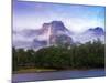 Venezuela, Guayana, Canaima National Park, Mist Swirls Round Angel Falls at Sunrise-Jane Sweeney-Mounted Photographic Print