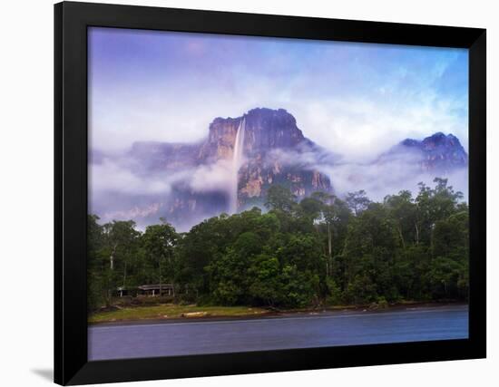 Venezuela, Guayana, Canaima National Park, Mist Swirls Round Angel Falls at Sunrise-Jane Sweeney-Framed Photographic Print