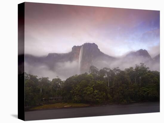 Venezuela, Guayana, Canaima National Park, Mist Swirls Round Angel Falls at Sunrise-Jane Sweeney-Stretched Canvas