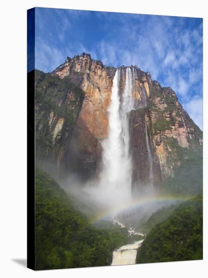 Venezuela, Guayana, Canaima National Park, View of Angel Falls from Mirador Laime-Jane Sweeney-Stretched Canvas