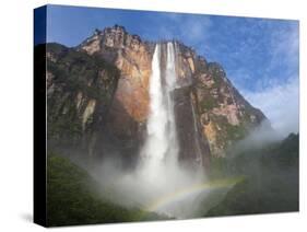 Venezuela, Guayana, Canaima National Park, View of Angel Falls from Mirador Laime-Jane Sweeney-Stretched Canvas