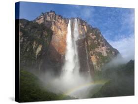 Venezuela, Guayana, Canaima National Park, View of Angel Falls from Mirador Laime-Jane Sweeney-Stretched Canvas