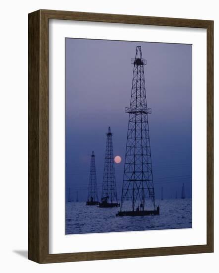 Venezuela Oil Rigs-Art Rickerby-Framed Photographic Print