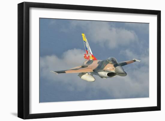 Venezuelan Air Force F-16 in Flight over Brazil-Stocktrek Images-Framed Photographic Print