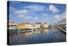 Venezuelan Boats at the Floating Market, Punda, UNESCO World Heritage Site, Willemstad, Curacao-Jane Sweeney-Stretched Canvas