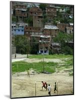 Venezuelan Children Play Soccer at the Resplandor Shantytown-null-Mounted Photographic Print