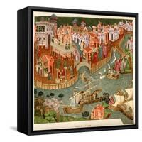 Venice, 1338, after a Manuscript in the Bodleian Library, from 'A Short History of the English…-null-Framed Stretched Canvas