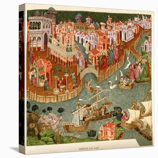 Venice, 1338, after a Manuscript in the Bodleian Library, from 'A Short History of the English…-null-Stretched Canvas