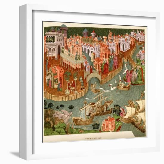 Venice, 1338, after a Manuscript in the Bodleian Library, from 'A Short History of the English…-null-Framed Giclee Print