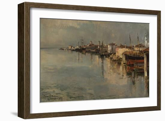 Venice, 1877 (Oil on Canvas Mounted on Fiberboard)-John Henry Twachtman-Framed Giclee Print