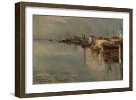 Venice, 1877 (Oil on Canvas Mounted on Fiberboard)-John Henry Twachtman-Framed Giclee Print