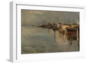 Venice, 1877 (Oil on Canvas Mounted on Fiberboard)-John Henry Twachtman-Framed Giclee Print