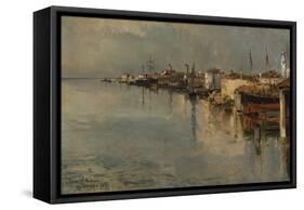 Venice, 1877 (Oil on Canvas Mounted on Fiberboard)-John Henry Twachtman-Framed Stretched Canvas