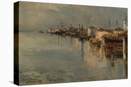 Venice, 1877 (Oil on Canvas Mounted on Fiberboard)-John Henry Twachtman-Stretched Canvas