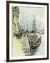 Venice, 1892, a Ferry by Barca across the Giudecca Italy-null-Framed Giclee Print