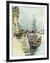 Venice, 1892, a Ferry by Barca across the Giudecca Italy-null-Framed Giclee Print