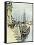 Venice, 1892, a Ferry by Barca across the Giudecca Italy-null-Framed Stretched Canvas