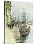 Venice, 1892, a Ferry by Barca across the Giudecca Italy-null-Stretched Canvas