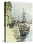 Venice, 1892, a Ferry by Barca across the Giudecca Italy-null-Stretched Canvas