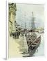 Venice, 1892, a Ferry by Barca across the Giudecca Italy-null-Framed Giclee Print