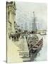 Venice, 1892, a Ferry by Barca across the Giudecca Italy-null-Stretched Canvas