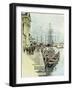 Venice, 1892, a Ferry by Barca across the Giudecca Italy-null-Framed Giclee Print