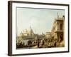 Venice: a View of Santa Maria Della Salute and the Grand Canal from the Piazzetta-Canaletto-Framed Giclee Print