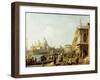 Venice: a View of Santa Maria Della Salute and the Grand Canal from the Piazzetta-Canaletto-Framed Giclee Print