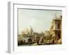 Venice: a View of Santa Maria Della Salute and the Grand Canal from the Piazzetta-Canaletto-Framed Giclee Print