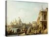 Venice: a View of Santa Maria Della Salute and the Grand Canal from the Piazzetta-Canaletto-Stretched Canvas