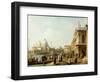 Venice: a View of Santa Maria Della Salute and the Grand Canal from the Piazzetta-Canaletto-Framed Giclee Print