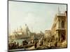 Venice: a View of Santa Maria Della Salute and the Grand Canal from the Piazzetta-Canaletto-Mounted Giclee Print