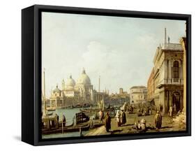 Venice: a View of Santa Maria Della Salute and the Grand Canal from the Piazzetta-Canaletto-Framed Stretched Canvas