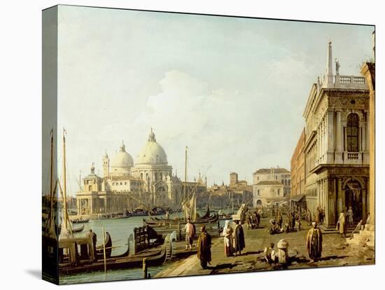 Venice: a View of Santa Maria Della Salute and the Grand Canal from the Piazzetta-Canaletto-Stretched Canvas