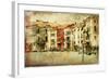 Venice, Artwork In Painting Style-Maugli-l-Framed Art Print