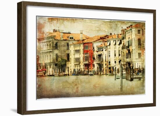 Venice, Artwork In Painting Style-Maugli-l-Framed Art Print