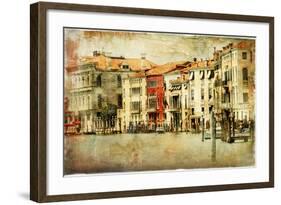 Venice, Artwork In Painting Style-Maugli-l-Framed Art Print