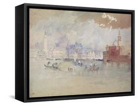 Venice, as Seen from the Lagoon-J. M. W. Turner-Framed Stretched Canvas