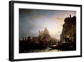 Venice at Night-Alexej Bogoljubov-Framed Art Print