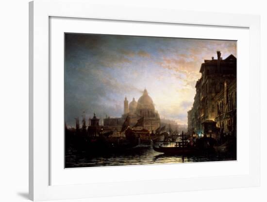 Venice at Night-Alexej Bogoljubov-Framed Art Print