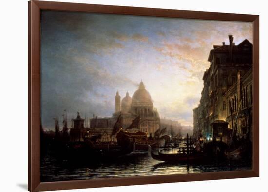 Venice at Night-Alexej Bogoljubov-Framed Art Print