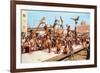 Venice Beach Acrobatics, Retro-null-Framed Premium Giclee Print