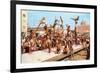 Venice Beach Acrobatics, Retro-null-Framed Premium Giclee Print