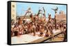 Venice Beach Acrobatics, Retro-null-Framed Stretched Canvas