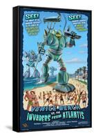 Venice Beach, California - Atlantean Invaders-Lantern Press-Framed Stretched Canvas